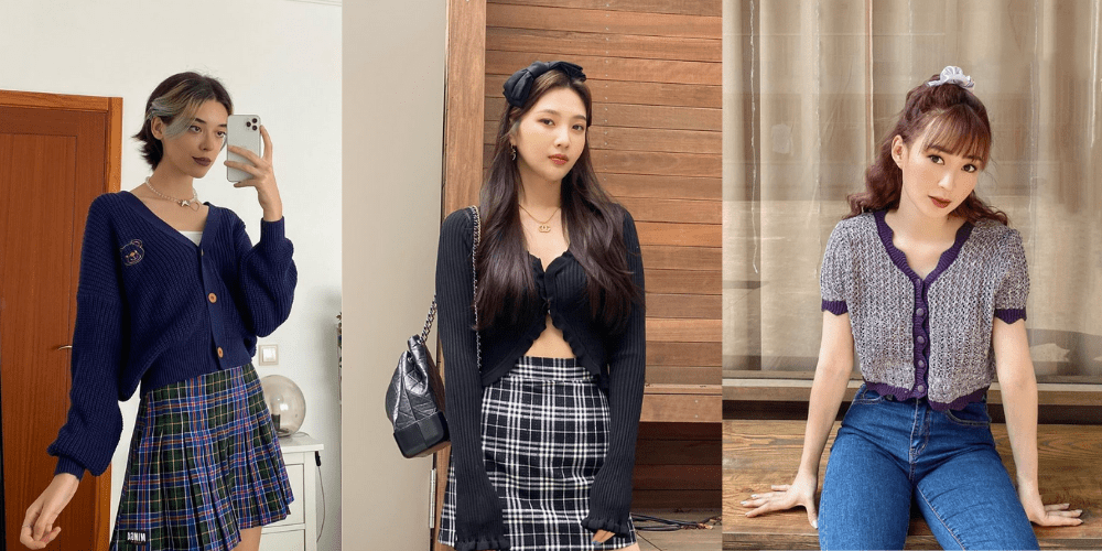 Áo Cardigan lửng cho mùa thu đông 2020