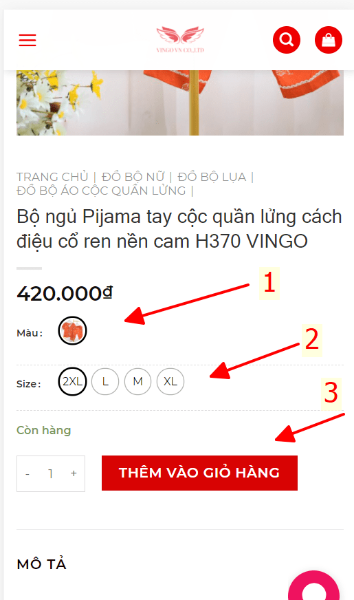 hướng dẫn chọn sản phẩm