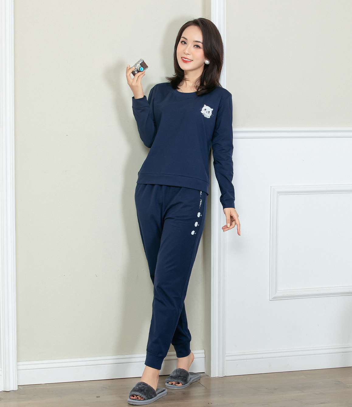 C046_Bo-ngu-mac-nha-cotton-tay-dai-quan-dai (5) Bộ đồ mặc nhà C046 cotton tay dài quần dài