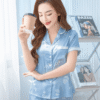 Đồ bộ mặc nhà pijama nữ tay cộc quần dài H888