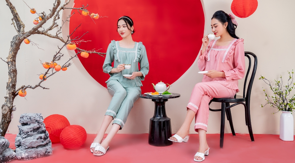 Đồ bộ mặc nhà nữ lụa