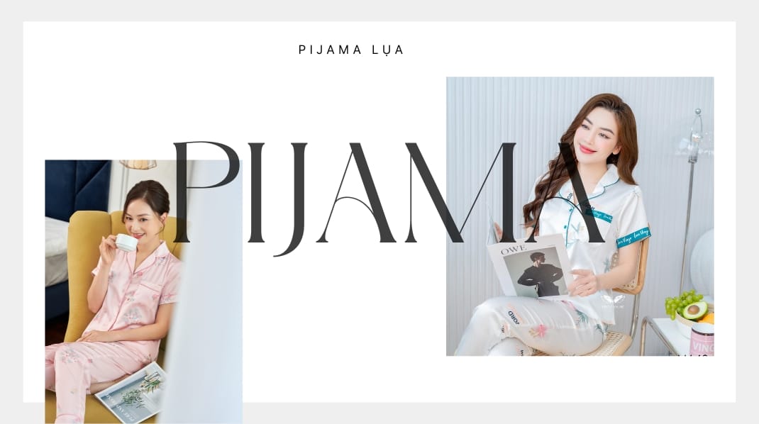 Đồ ngủ nữ pijama lụa mặc nhà
