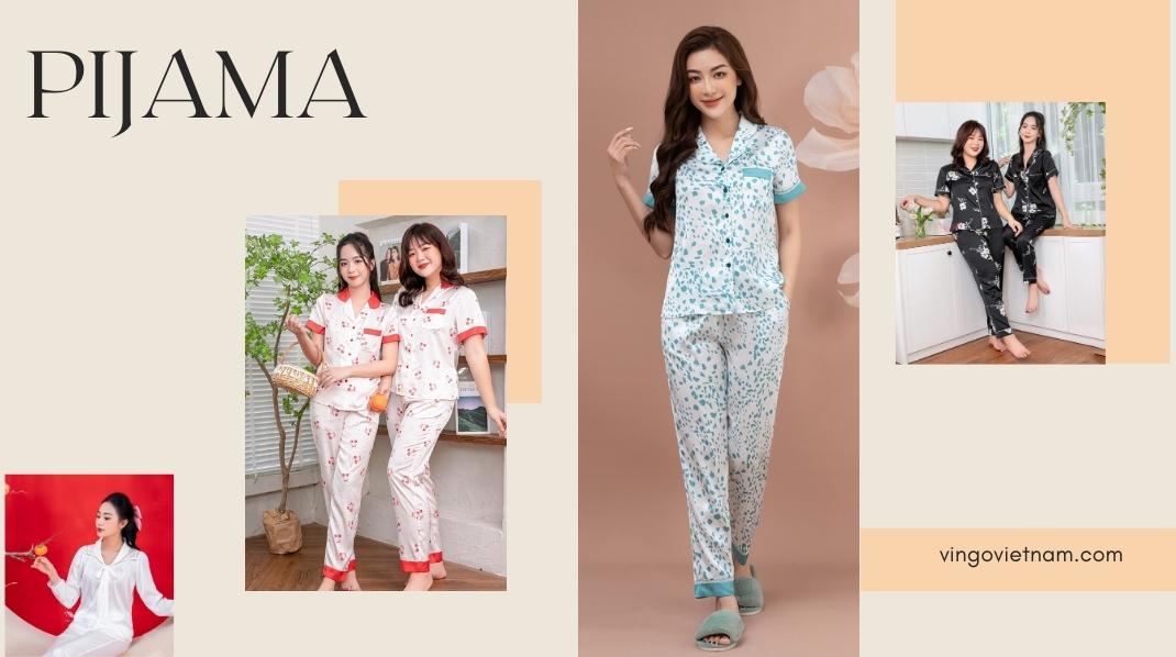 Những bộ đồ ngủ nữ pijama lụa mặc nhà tiện lợi nhất