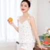Đồ ngủ nữ 2 dây chất đũi họa tiết hoa nhí N382