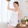 Đồ ngủ nữ 2 dây chất đũi họa tiết hoa nhí N382